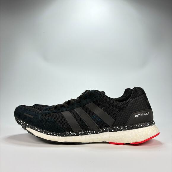 Adidas Adizero Adios 3 Black Running Shoes Lightweight Boost CM8356 Mens Size 11 - Picture 4 of 10